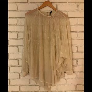 Topshop dolman blouse w/beading detail